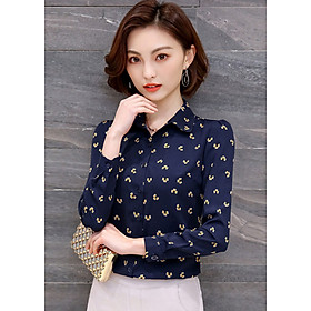 Áo Sơ Mi Nữ Tay Dài Titishop SMN115 - Xanh Đen (Size