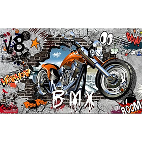 Tranh dán tường trang trí quán TC77