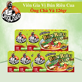 Combo 5 Hộp Viên Gia Vị Bún Riêu Cua Gold Ông Chà Và 126g (Crab Chowder Rice Noodle Soup Cubes)