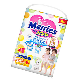 Tã bỉm quần Merries size XL - 38 + 6 miếng Cho bé 12 - 22kg