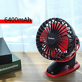 Yoobao Y-F04 USB Fan Rechargeable Handheld Mini Fan Clip Desktop 4-level Small Fans Electrical Fan 6400mAh