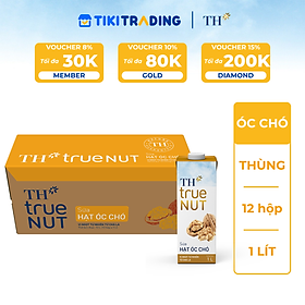 Thùng 12 hộp Sữa hạt Óc Chó TH True NUT 1L