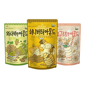 Combo 3 gói Hạnh nhân vị Mật ong x Wasabi x Yogurt Hàn Quốc Tomsfarm HoneyButter x Wasabi x Yogurt Almond 210g x 3ea