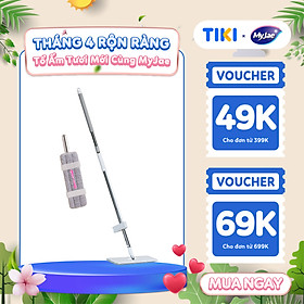 Mua Cây Lau Nhà MyJae Đài Loan Sợi Polyester Kéo Vắt Thông Minh 360 Độ 125cm