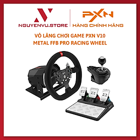 Vô lăng chơi game PXN V10 Metal FFB Pro Racing Wheel - Hàng Chính Hãng