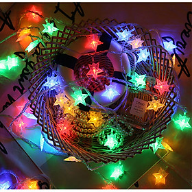 Dây Đèn Led Ngôi Sao Dài 3M - 20 Bóng Nhiều Màu Trang Trí Noel Lễ Tết