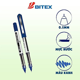 Bút lông bi Bitex R02 mực xanh, đỏ, đen ngòi 0.5mm