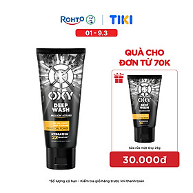 Sữa rửa mặt cho nam Oxy sạch sâu giảm nhờn dạng kem có hạt massage Oxy Deep Wash 100g