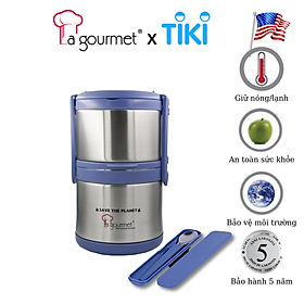 Mua Hộp cơm giữ nhiệt 2 ngăn cao cấp La gourmet Save The Planet 1.4L - 368119 (bảo hành 5 năm)