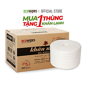 Mua Khăn mặt khô đa năng EcoWipes cuộn 80 tờ size 20x20 dày 50gsm dùng trong Spa tiệm tóc siêu tiết kiệm