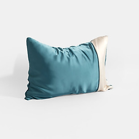 Mua Vỏ Gối Nằm Gòn Bedding Lụa Satin Premium Cao Cấp Phối 2 Màu Trơn 50x70 cm