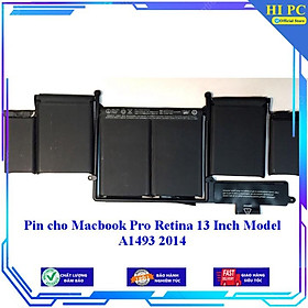 Pin cho Macbook Pro Retina 13 Inch Model A1493 2014 - Hàng Nhập Khẩu 
