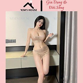 Set Váy Ngủ Sexy Đẹp Quyến Rũ Và Gợi Cảm,Set Đồ Ngủ Gợi Cảm, Set Áo Liền Quần Co Dãn Sexy, Váy Ngủ Có Mút Ngực Gợi Cảm C