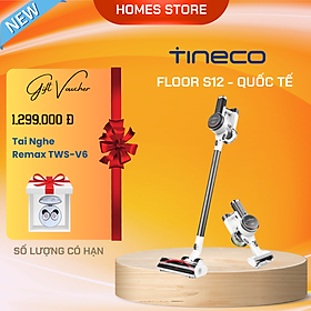 Máy Hút Bụi Không Dây, Máy Hút Bụi Cầm Tay TINECO Pure ONE S12 Bộ Lọc Thông Minh Tự Làm Sạch Thời Gian Làm Việc Lên Tới 100 Phút Liên Tục Lực Hút 17,000 Pa Công Suất 145 W - Hàng Nhập Khẩu