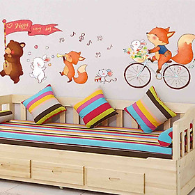 -Decal dán tường trang trí lớp mầm non- Các mẫu thú đẹp cho bé