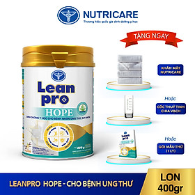 01 lon sữa Leanpro Hope 400g - Dinh dưỡng cho người bệnh ung thư, suy mòn