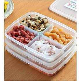 Mua Khay đựng thực phẩm chia 4 ngăn có nắp đậy Nakaya 710ml hàng Made in Japan #K154