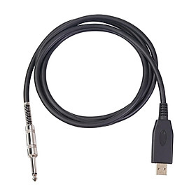 6.5ft USB Guitar Cable Interface Male to 6.35mm 1/4