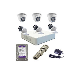 Mua Trọn Bộ 6 Camera Hikvision 720P Hàng chính hãng