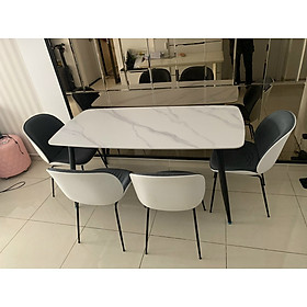 Mua Bộ bàn ăn 4 ghế Juno Sofa mặt đá vân mây