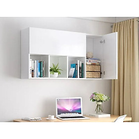 Mua Kệ Tủ Sách Treo Tường 4 Ngăn 2 Cánh Juno Sofa CTKT707 KT 120 x 65 x 24 cm