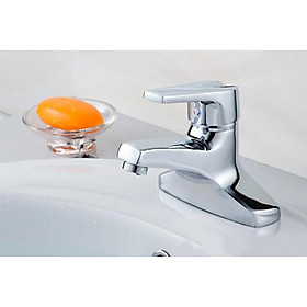 Mua Vòi Lavabo nóng lạnh 2 chân dẹt hợp kim + 2 dây cấp nước