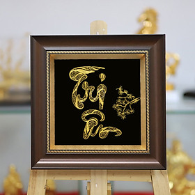 Tranh chữ Tri Ân mạ vàng 24K - Quà tặng cho khách hàng