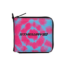 5THEWAY /tie dye/ 3 - SIDED ZIP SQUARE WALLET in SOUTH BEACH aka Ví ngắn màu hồng