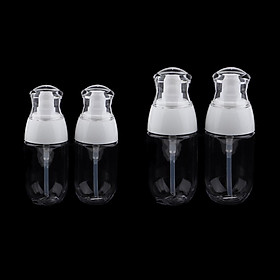 4Pcs Refillable Empty Cream Shampoo Lotion Pump Bottles with Cap 50ml+120ml