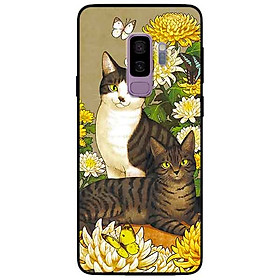 Ốp lưng in cho Samsung S9 Plus Mẫu Hai Chú Mèo