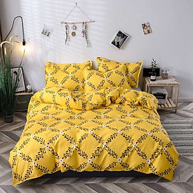 Bộ chăn ga gối cotton PL1 - Hoa Dây Leo  - TẶNG 01 MÓC KHÓA HOUSTON