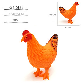 Đồ chơi Con Gà Mái (Hen) nhựa 9.5x8.5 cm cho bé - mô hình trang trại gia cầm Chicken