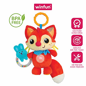 Đồ chơi treo nôi cảm ứng phát nhạc - bạn gấu mèo dễ thương Winfun WF720020