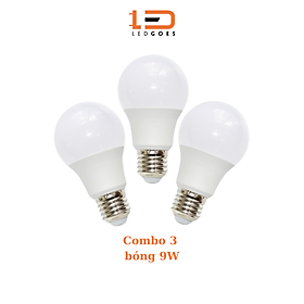COMBO 3 Bóng đèn LED bulb tròn LEDGOES 9W