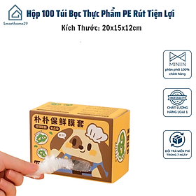 Mua Hộp 100 Túi Màng Bọc Thực Phẩm Thế Hệ Mới Rút Tiện Lợi  Túi Bọc Thực Phẩm PE Siêu Dai Có Nắp Đậy Kín Chống Bụi - HÀNG CHÍNH HÃNG MINIIN