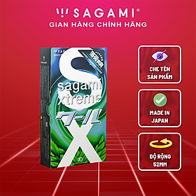 Bao cao su Sagami Spearmint - Hương bạc hà - Hộp 10 chiếc