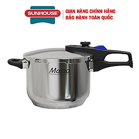 Hình ảnh Nồi áp suất inox 304 Sunhouse Mama SHG9906M1, Dung tích 6 Lít, Đường kính 22cm, Sử dụng trên mọi loại bếp, Hàng chính hãng