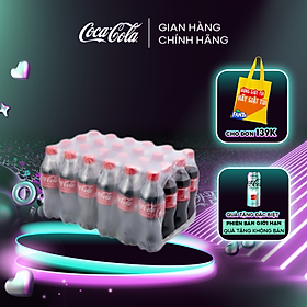 Lốc 24 Chai Nước Ngọt Giải Khát Có Ga Coca-Cola 390ml Chai Sale 4.4 Coca