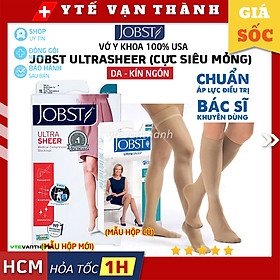 Vớ Y Khoa JOBST Ultrasheer (Cực Siêu Mỏng) (Da, Kín Ngón) | Tất Suy Giãn Tĩnh Mạch 100% USA Mỹ -VT0892