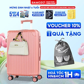 Vali du lịch BAMOZO cao cấp 8801 vali kéo nhựa được bảo hành 5 năm