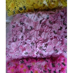 Mua combo 500 gram hoa mai hoa đào giả trang trí Tết+ kèm 30 lá giả