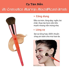 Hình ảnh Cọ Nền BH Cosmetics Đầu Tròn Marvyn Macnificent Foundation Brush Màu Cam 02