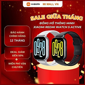Đồng Hồ Thông Minh Xiaomi Redmi Watch 5 ACTIVE – Hàng Chính Hãng - Midnight Black 