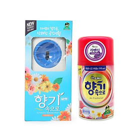 Bộ máy xịt phòng tự động Sandokkaebi + Chai xịt phòng hương nước hoa 300ml hàng nội địa khẩu Hàn Quốc