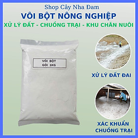 Mua Vôi Bột Nông Nghiệp Xác Khuẩn Chuồng Trại  Khu Chăn Nuôi  Xử Lý Đất Đai (Gói 1kg)