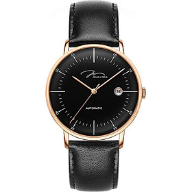 Đồng hồ đeo tay Nam hiệu JONAS & VERUS Y01562-A0.PPBLB, Máy Cơ (Automatic), Kính Sapphire chống trầy xước, Dây da Italy