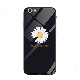 Hình ảnh Ốp lưng kính cường lực cho iPhone 6 Plus /6s Plus Nền Peace Hoa Cúc - Hàng Chính Hãng