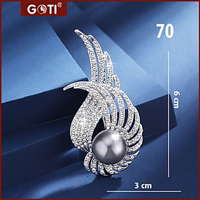 GOTI - Charm Cài Áo Thiên Nga Kiểu Tag Cài Váy Đẹp Thanh Lịch Dành Cho Nữ Kiểu Dáng Hoa Cao Cấp Đa Dạng CA21