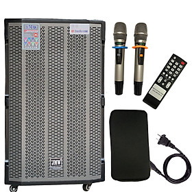 Loa Kéo Karaoke Bluetooth JMW J7000s Bass 4 Tấc 1 Loa Trung 2 Loa Treble Vân Gỗ Chính Hãng