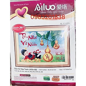 Mua Tranh thêu chữ thập tiền vô như nước AL53423